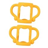 EPIGEIST 2 Stück Babyflaschen Silikongriff Rutschfest Ergonomisch Frei Passend Schutzgriff für Milchflaschen Babyflaschen Zubehör Einfache Montage Langlebig Sicher