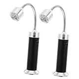BESTonZON 2 Stück Grillwerkzeuge Grillzubehör Grilllicht Im Freien Grilllichter Magnetisches Grilllicht Grilllampe Grillgeräte Kühlergrill Leuchtet Bbq -utensilien Kochzubehör Black Abs