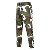 Generisch Camouflage Cargohose Herren Baumwolle Wanderhose Taktische Hose Outdoorhose Casual Tarnhose Outdoor Trekkinghose Wander Funktionshose Arbeitshosen