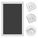 OBdeco Thermo Rollo 100% Verdunkelung Sonnenschutz Verdunkelungsrollo für Velux-Dachfenster Hitzeschutz ohne Bohren mit Saugnäpfen Schwarz 37x73cm für C04/104