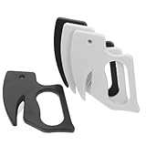 Hohopeti 4 Stücke Teiliges Brieföffner aus Edelstahl und PP Sicherer Tragbarer Umschlagöffner für Büro und Zuhause Multifunktional zum Schnellen Öffnen von Paketen und Briefen Kompakt und