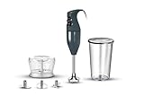 ESGE-Zauberstab 9240026 E 120 Select Anthrazit Stabmixer, Pürierstab inkl. Multimesser, Schlagscheibe Fleisch- und Gemüsemesser, Zerkleinerer, Messbecher 120 Watt