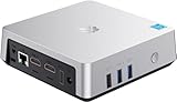 Lüfterloser Mini-PC Intel Atom Z8350 Prozessor, Mini-Desktop-PC Windows 10 Pro, 4 GB LDDR3 64 GB EMMC, Mini-Computer unterstützt Dual Display/4K HD/2,4 G + 5 G Dual-Band WiFi für Business Heimkino