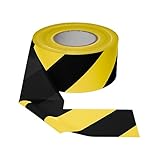 PROlac – Absperrband Stabil & Reißfest – Flatterband für Gefahrenstellen – Absperrband in Gelb/Schwarz – Markierungsband Widerstandsfähig, Auffällig – Warnband ideal für Außenbereich – 500 Meter
