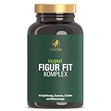 VITACTIV Figur Fit Komplex - 120 Kapseln, Vegan – Stoffwechsel Kur mit Cholin & Chrom - Extrakte aus Apfelessig, Grün-Tee, Guarana, Chili, L-Carnithin & Bitterorange - Laborgeprüft in Deutschland