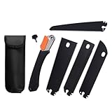 Tragbares Mehrzweck-Klapp-Handsägen-Set mit austauschbaren Köpfen und langem Griff für Innen- und Außenprojekte