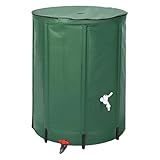 26 Gallonen zusammenklappbares Regentonne – Gartenwasserspeicher – Regenwassersammelfass – Wasserfangbehältersystem Regenwassertank mit Filterzapfen-Überlauf-Kit