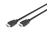 DIGITUS HDMI High Speed Anschlusskabel, Typ A St/St, 2.0m, Ultra HD 60p - Vergoldete Kontakte - Schwarz