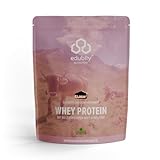 edubily nutrition® Whey Protein Konzentrat - Sehr gut lösliches Protein Pulver aus zertifizierter Bio Milch - Ohne Zucker (750 g, Blueberry-Cheesecake)
