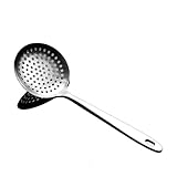 Abseihlöffel aus Edelstahl – Schaumlöffel Edelstahl Ideal für Knödel, Maultaschen & Pasta, spülmaschinengeeignet - Von LokoBatii