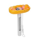 VINTORKY Kreatives Cartoon Schwimmthermometer Bruchsicheres Wasserthermometer Für Pools Und Teiche Farbige Schwimmende Temperaturanzeige Für Kinderfreundliche Umgebung