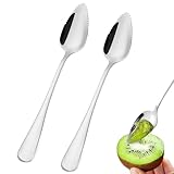 banjiabb 2 Stück Grapefruitlöffel, Kiwi Löffel, Kiwi Spoon, Edelstahl, Klassisch