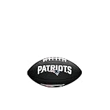 Wilson Unisex-Youth MINI NFL TEAM SOFT TOUCH FB BL NE American Football, BLACK,