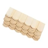 ERINGOGO 24 Stück Dachzubehör Puppenhaus-dachziegel Miniatur-dachziegel- Zubehör Für Puppenhäuser Mini-hausdachziegel Mini-dachziegel-stütze Puppenhausdekor Bausatz Winzig Birke Beige