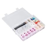 FAUOSWUK Plasmaschneider-Verbrauchsmaterialien, Leistungssteigerndes Düsenset für WP17, 18, 26 Kits für die Schweißwerkstatt, Kupfer-Keramik-Glasbecher