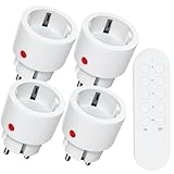 SURNICE Funksteckdosen mit Fernbedienung, 80m Reichweite, 10A 2300W Mini Funksteckdose, kompaktes programmierbares Steckdosen-Set, geeignet für Innendekorationen (Leuchten), Weihnachtsbaum