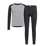 Odlo Thermounterwäsche Herren Active Warm I Langarm Thermoshirt und Thermohose I Warme Skiunterwäsche