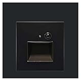 XGBAODAN IR-Bewegungssensor-LED-Wandleuchte, Heim-/Innendekoration, Wandeinbauleuchte, Fußleuchte für Stufen, Treppen, Ecken, Flure, Treppenbeleuchtung (Farbe: Cool, Größe: Schwarz 02) Safehappy