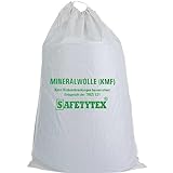 Safetytex KMF Sack 140 x 220 cm - Hochwertiger Big Bag für Mineralfaserabfälle - Transportsack mit Aufdruck und Kordel im Saum - für Mineralfaserabfälle, Glaswolle, Isolierwolle (1 Stück)