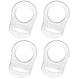 RDNKVB 4pcs Silikon Knopf Ring Schnuller Adapter Silikon Dummy Schnuller Halter Clip Adapter Ring Silikonring für Schnuller