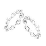 Garneck 2Stücke Chunky Halskette Vintage Gliederkette für Frauen und Mädchen Modisches Statement für Besondere Anlässe und Alltägliche Looks