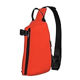 Herren Brustrucksack Damen Sporttasche Herbst Begonie Rot Crossbody Rucksack Brusttasche Diagonale für Erwachsene, Aurorajiguang Rot, Einheitsgröße