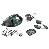 Bosch Akku Staubsauger UniversalVac 18 (ohne Akku, 18 Volt System, im Karton) 18V Akku und Ladegerät 2.5Ah (18V Starter Set, Power for All)