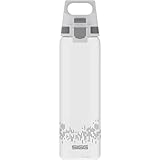 SIGG Total Clear ONE MyPlanet™ Trinkflasche (0.75 L), BPA-freie und auslaufsichere Trinkflasche, bruchfeste Sport Trinkflasche aus Tritan mit Fruchtfilter, Anthrazit