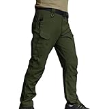 YAOJIWANG Outdoors Sport Wanderhose Herren Schnelltrocknend und Atmungsaktiv Outdoorhose 4-Wege Dehnbare Hose Cargo Trainingshose Elastische Bund Arbeitshose mit Mehrere Cargotaschen