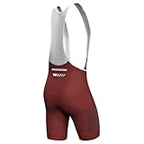 Lo.gas Herren Radfahren Bib Shorts, Radfahren Shorts für Männer Gel gepolstert mit Taschen, Road Shorts atmungsaktiv Quick-Dry,Rot,M