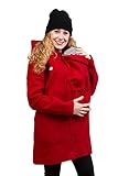 Viva la Mama - Jacke für Babytragen - Umstandsjacke warm - Mantel für Schwangere - VALENTIN Plus - rot - S