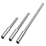Vaguelly 3 Stück Bit-Verlängerungsstange Elektrowerkzeuge Bohrverlängerung Schnellwechsel-Bithalter Handwerkzeug-Set Bit- Bohrerverlängerung Stahl mit hohem Kohlenstoffgehalt