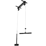 GORILLA SPORTS® Kabelzug - für Deckenmontage, inkl. Trizepsstange, bis 150 kg, 30/31 mm - Latzug, Seilzug, Cable Pulley System, Trizeps Trainer, Unterarmtrainer, Kabelzugstation, Krafttraining