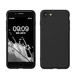 kwmobile Handyhülle für iPhone SE 2022 Hülle/iPhone SE 2020 / iPhone 8 / iPhone 7, für iPhone SE Hülle - Schutzhülle für kabelloses Laden - Case in Schwarz matt