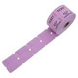 VANZACK 1000 Stück Doppelte Gewinnlose mit fortlaufenden Nummern Violette Loserolle für Veranstaltungen Tombola Belohnungen Auktionen Partys Sichere und nummerierte Gewinnlose