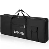 AKOZLIN Tragbare, gepolsterte Keyboard-Tasche mit 61 Tasten, Maße: 101,6 x 15,2 x 40,6 cm, Gigbag für elektrische Klaviertastatur, Schwarz