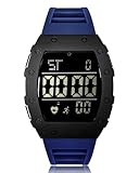 CIVO Uhr Herren Digitaluhr Sportlich Chronographen Blau Männer Uhr LED Wasserdicht Digital Armbanduhr Herrenuhr Stoppuhr Alarm Datum Gummi