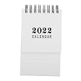 Ciieeo 1 Stück 2022 Tischkalender 2022 Mini Tischkalender Querkalender 2022 Planer 2022-2023 2022 Kalender-desktop-schmuck Motivationskalender 2022 Büro Weiß Neujahr Bilder Spule Papier