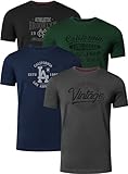 FULL TIME SPORTS Herren T-Shirt 4er Set Pack PRINT-001-PACK-5-XL
