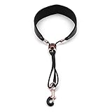 ACAGALA Verstellbarer Saxophonhalsriemen Leder Sax Saxriemen Metallhaken für Tenor/Sopran/Altsaxophone Klarinette