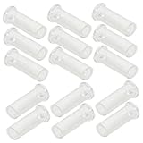 SOLUSTRE 50 Stück Faseroptische Lichtschlauch Hüllen Kunststoff LED Lampenfassung Befestigung Rohre für DIY Lichtdekoration Zuhause Büro Spielzimmer