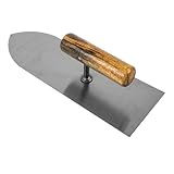 DIKACA Edelstahl Trockenbauspachtel mit Holzgriff Tragbarer Glättspachtel für Gipskartonplatten und Trockenbauwände Leichtes Maurerwerkzeug für Heimwerker