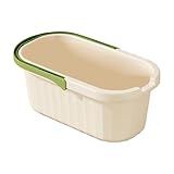 Qianly Moppeimer Aufbewahrungsbehälter Faltbarer Griff Rechteckige Form Spritzwassergeschützt Dickwandige Konstruktion für Haushalt Reinigung Bad Waschküche, Großes Grün