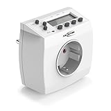 ANSMANN Zeitschaltuhr, Wochenzeitschaltuhr AES5, LCD-Display, 3680W, Digitale Zeitschaltuhr mit 8 Schaltzeiten, Zufallsfunktion, Sommerzeitschaltung