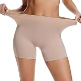 WOWENY Nahtlos Bauchweg Unterhose mit Bein Damen Miederslips Bauchweg Höschen Schlüpfer Miederpants Boxershort Miederhose Panties, Hautfarbe, L(40~42)