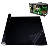 Schwarzer Statisch Haftender Aquariumhintergrund, 40 X 200CM Aquarium Folie Rückwand, Hochwertig Statisch Haftend Schwarzer Hintergrund, AquariumAufkleber-Hintergrund, Aquarium Rückwand Für Aquarien