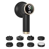 Kabelloses Anti-Cellulite Massagegerät mit 9 Vibrationsstufen & 8 Köpfen, Wiederaufladbar Handmassagegerät für Arme - Hautstraffung, Cellulite-Reduktion & Blutzirkulation - Schwarz