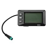 POENVFPO LCD GD01 Display, 36V 48V Elektrisches Display Wasserdichtes Elektrisches Display-Messgerät für 22,2-mm-Lenkerfahren