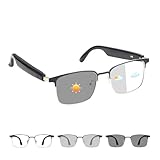 Tulbeys Smart Glasses für Männer und Frauen, photochromen Gläsern, polarisierten Sonnenbrillen, Bluetooth, Sprachassistent, Mikrofonlautsprechern, Bluetooth-Brille, Sprachsteuerung (Gold)
