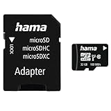 Hama microSD | microSDHC | microSDXC Karte 32GB 100MB/s Übertragungsgeschwindigkeit Class 10 microSD Speicherkarte im Mini-Format Mini SD z. B. für Android Handy, Smartphone, Tablet, Nintendo UHS-I